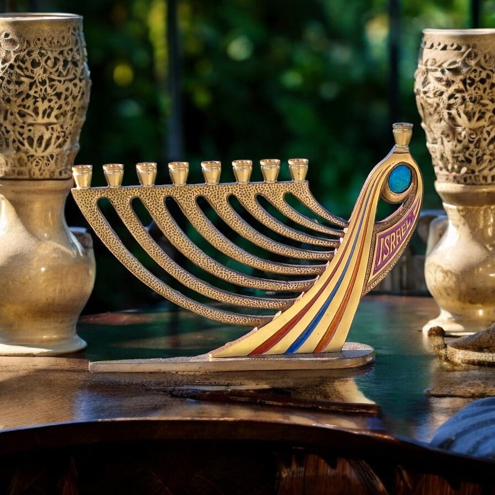 Κηροπήγιο - Gilt bronze - Hanukkah "Tamar 1969" #1.0