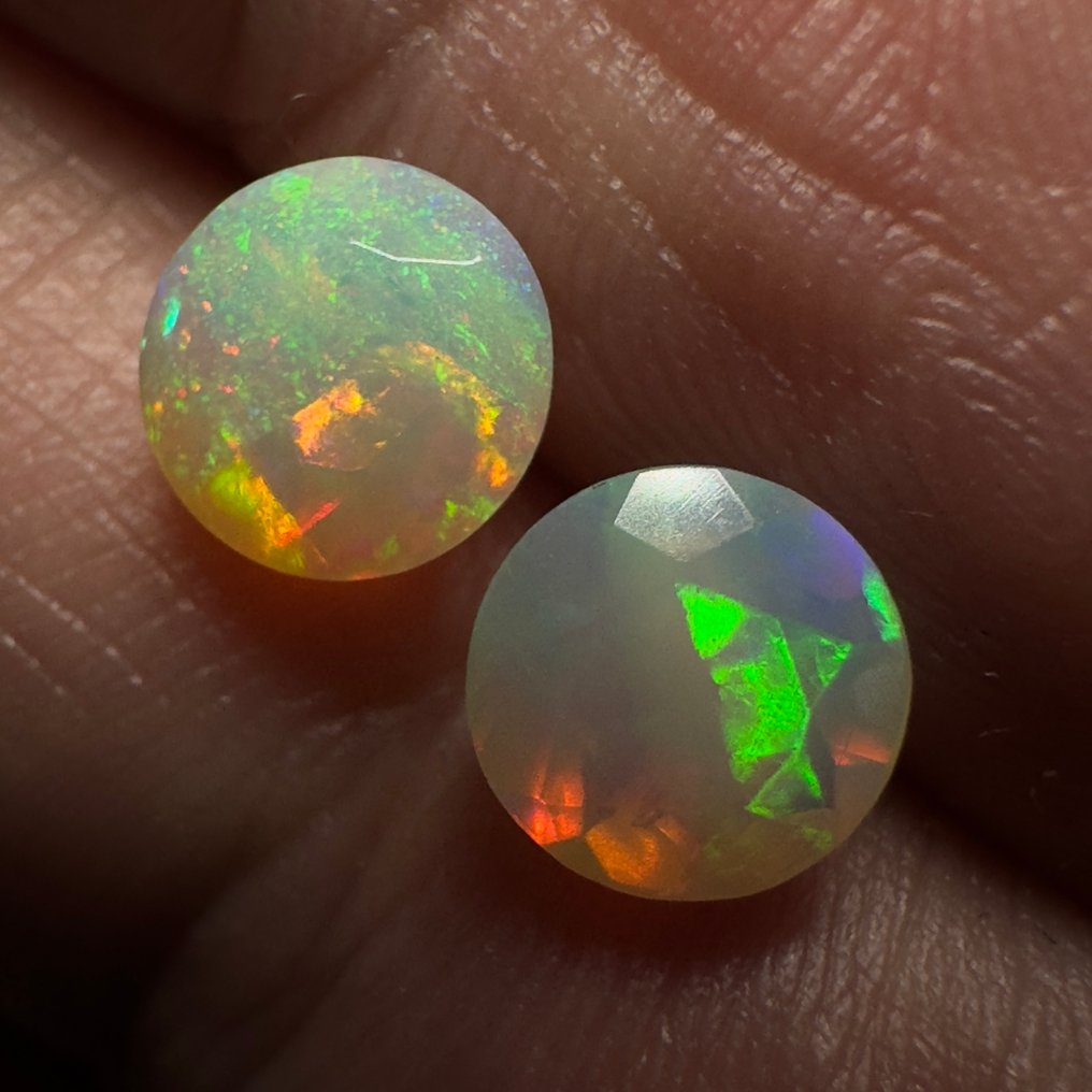 Sem preço de reserva - 2 pcs  Opala  - 1.40 ct - Sem relatório de um laboratório #3.2