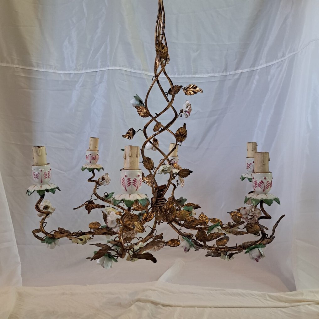 Riippuva lamppu - Rauta, Posliini #1.0