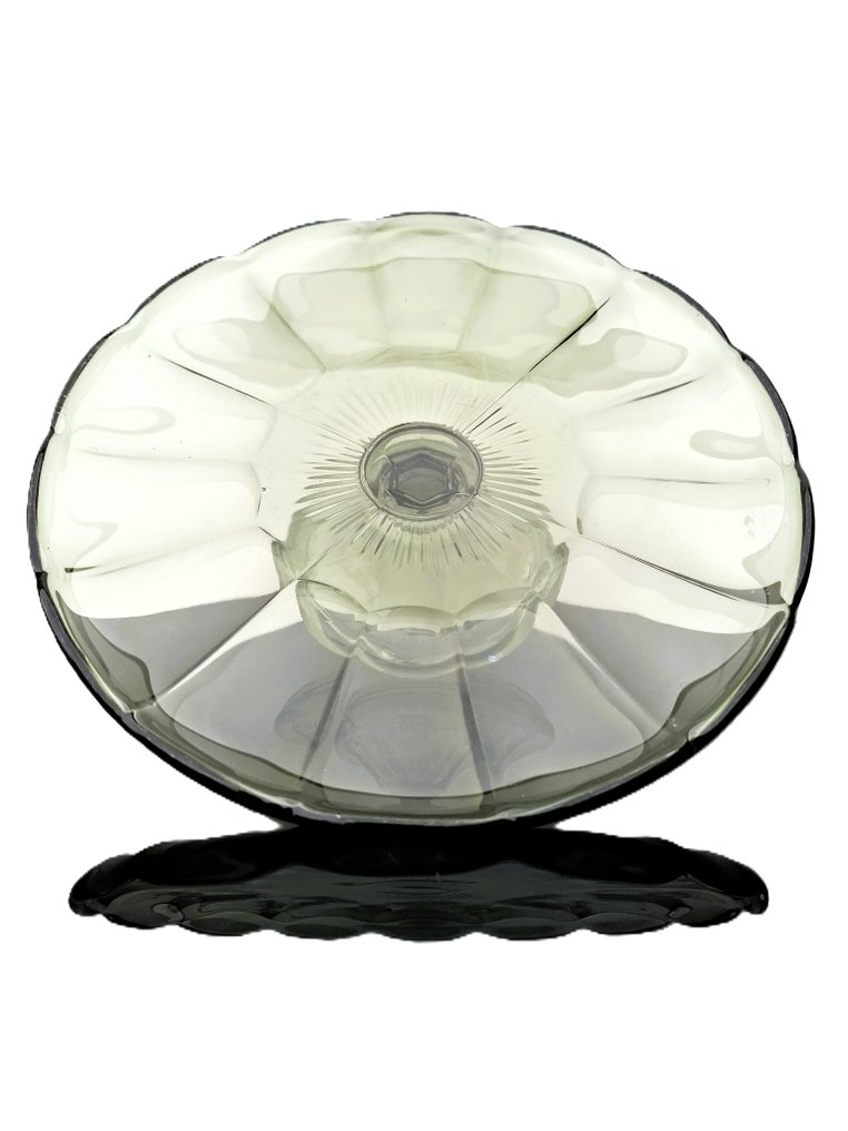 Charles Graffart en René Delvenne - Art Deco - Βάση κέικ - Cotes plates 'A'. - Γυαλί #4.3