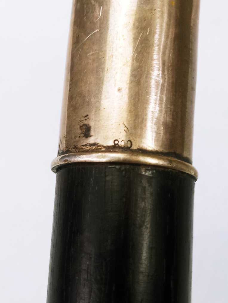 Spadserstok - Træ, Srebro 800 - Laska Srebro Secesja #1.0