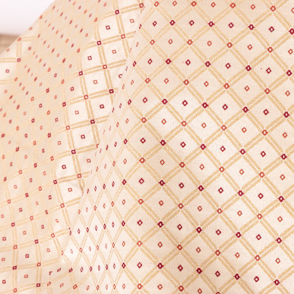 Tessuto Gobelin - 乡村别致 – 米色配金色菱形 - 室內裝潢織物 - 270 cm - 280 cm #2.1