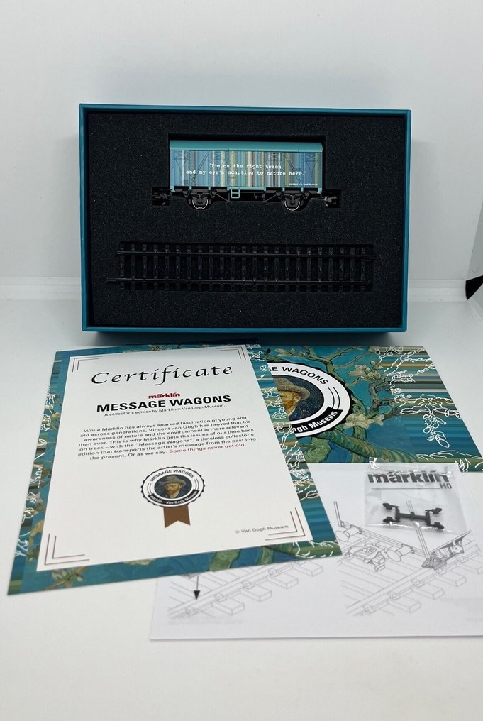 Märklin H0 - 48087 - Set di vagoni merci di modellini di treni (1) - Set di vagoni messaggio in edizione limitata Märklin x Van Gogh Museum con certificato e #1.0