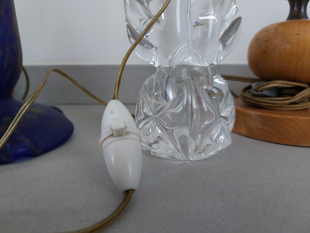 Desk lamp - wood glass crystal #4.3