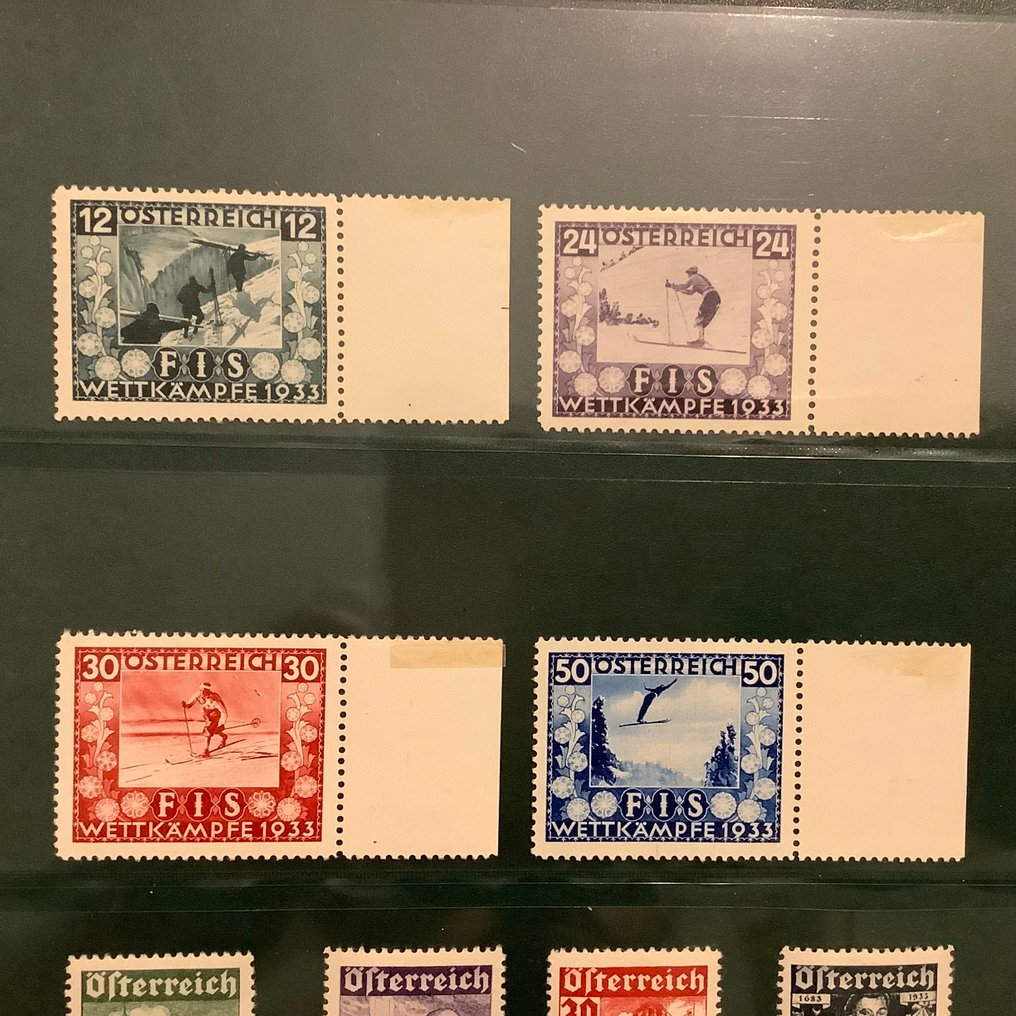 Αυστρία 1933 - FIS μια μάχη κατά των Τούρκων. - Michel 551/554 en 557/562 #3.2