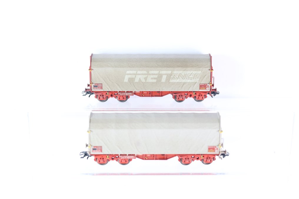 Märklin H0 - 47209 - Zestaw modeli wagonu towarowego (1) - Zestaw dwóch wagonów przesuwanych. - SNCF #1.0