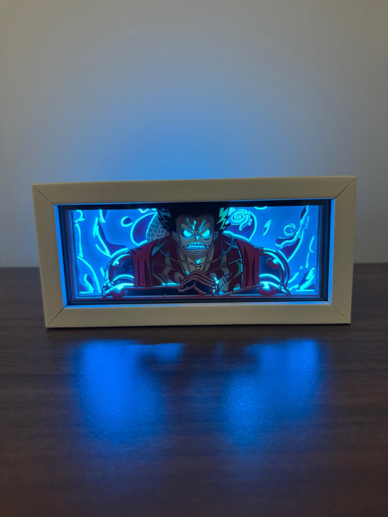 Lampe de table - Bois - Boîte à ombres lumineuses RGB inspirée de One Piece #4.3