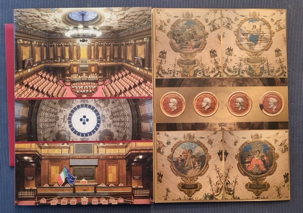 意大利 2016/2023 - 2023年意大利共和国参议院发行文件夹完整套装,包括定制信封和Erinnofilo #3.2