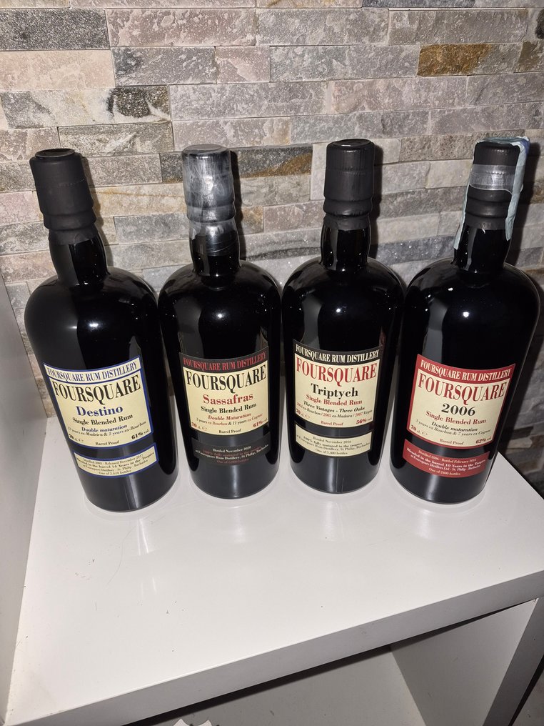 Foursquare Velier - Vintage 2006, Destino, Triptych + Sassafras  - 70 cl - 4 botellas #1.0