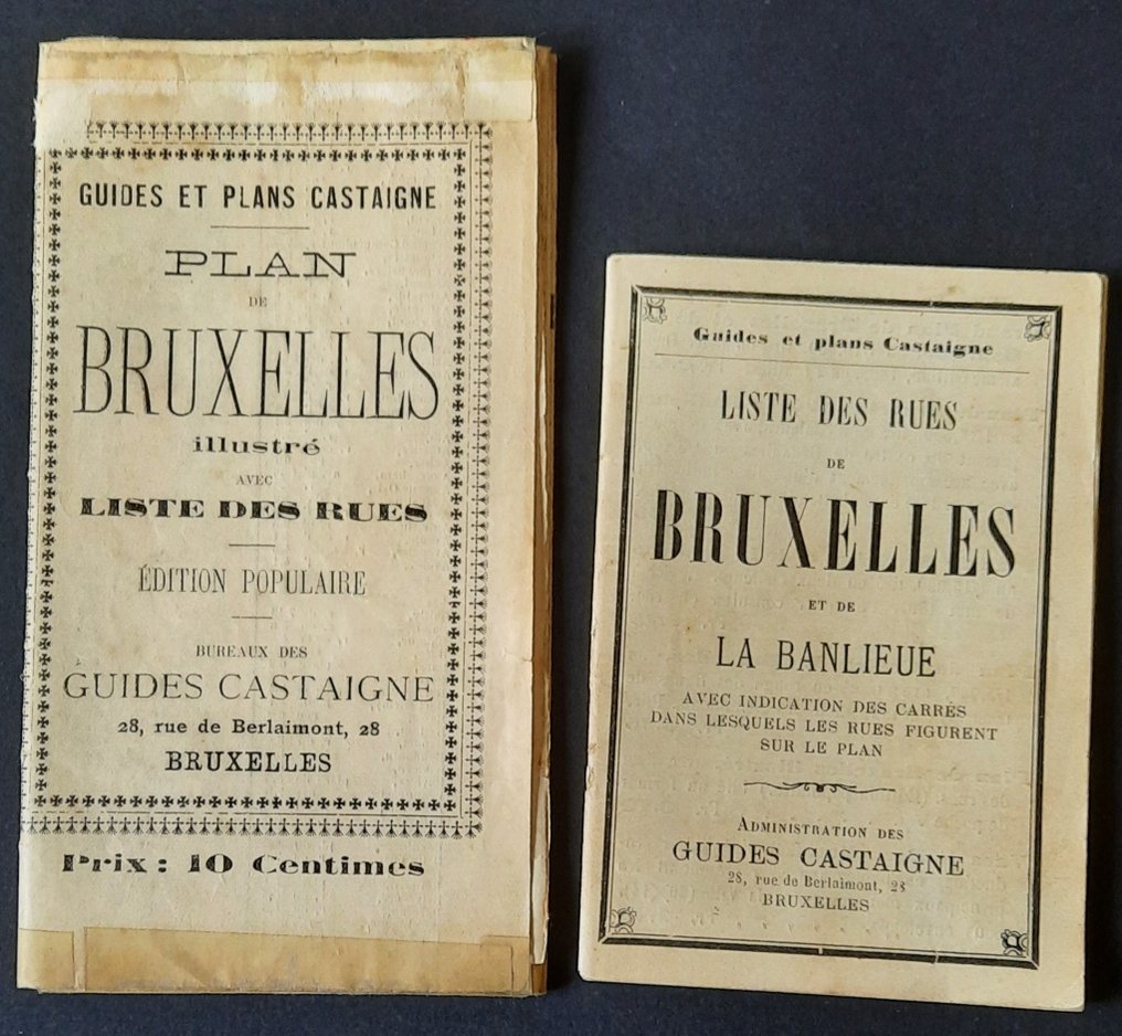 Guide Castaigne - Listes des Rues,Guide et Plan de Bruxelles et de la Banlieue, Guide Castaigne revesion de 1901 - 1901 #1.0