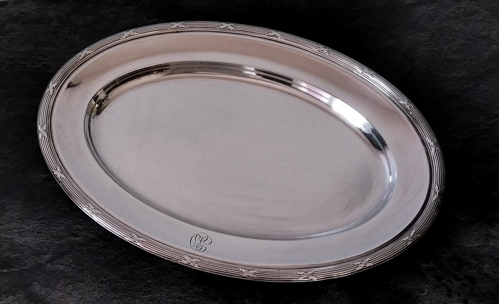 Christofle - Vassoio da portata - Monogrammé - Art Déco - Placcato argento #3.2