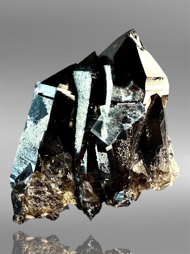 石英 - 白色萤石 礦物收藏 - 高度: 5.3 cm - 闊度: 5.8 cm- 75 g - (1) #1.0