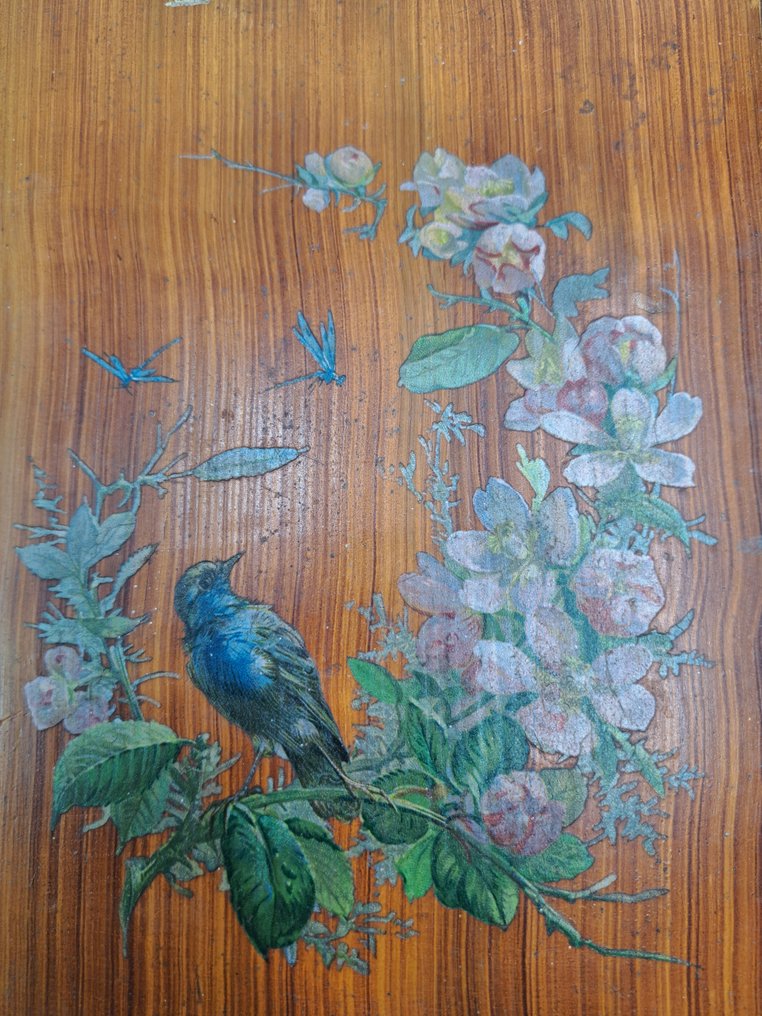 Likkiste - Hånd malt - Tre - Antikk skoleveske #1.0