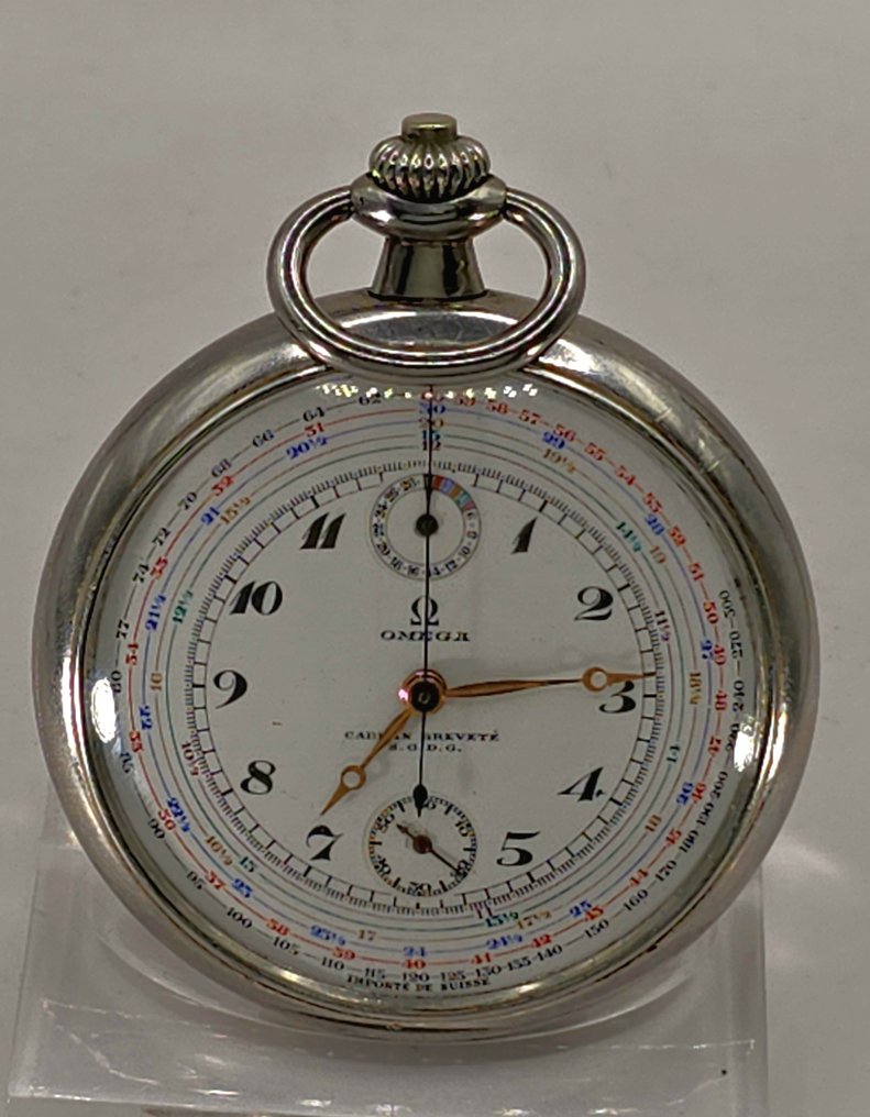 Omega - Biel - Lepine Taschenuhr Stahl - Spezial Chronogaph CARAN BREVETE S.G.D.G. - Schweiz um 1900 - 1900-1949 #1.0