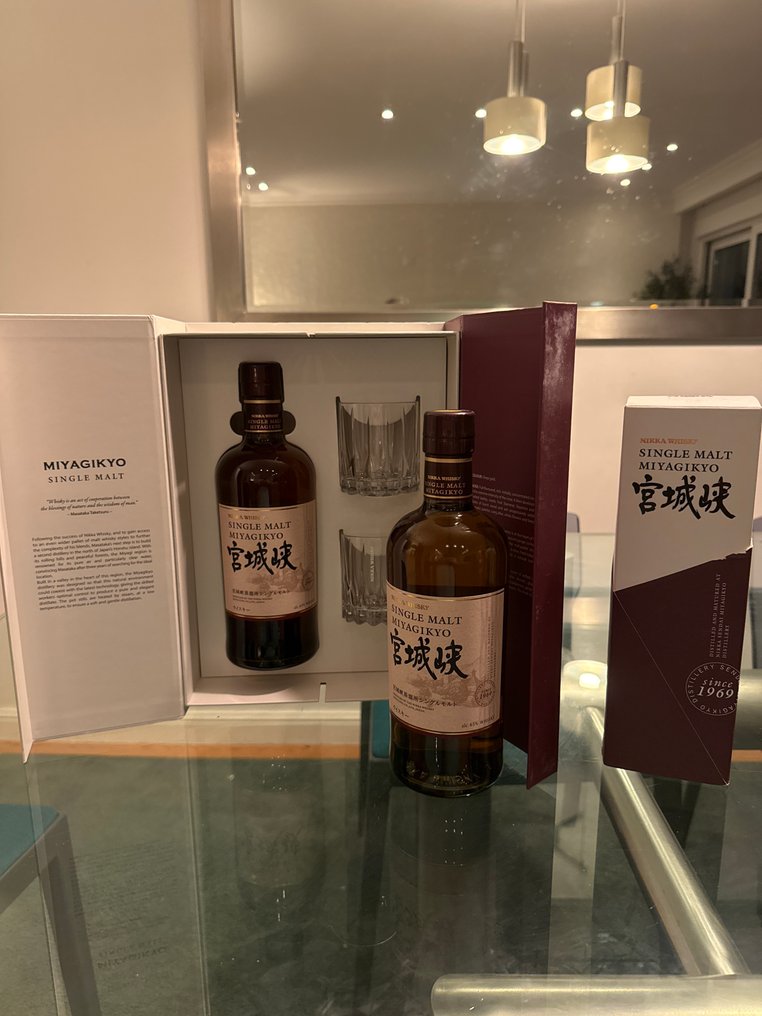 Miyagikyo Single malt & Gift Set with two glasses - 70 cl - 2 flaschen #1.0
