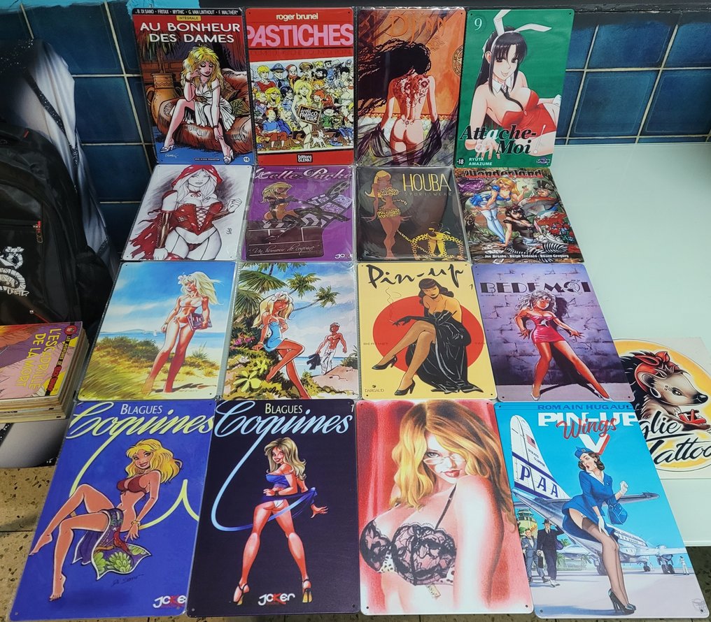 Pinup de la BD Set di 16 piastre in lamiera #1.0