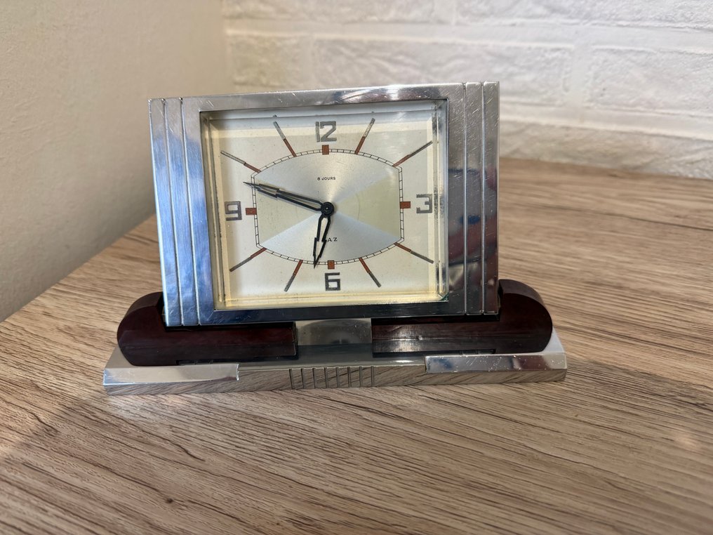 Clock - JAZ -Amplic-4802- pendule en chrome et bakélite Art Déco 1936/1937 -  Art Deco Bakelite, Chrome - 1930-1940 #2.1