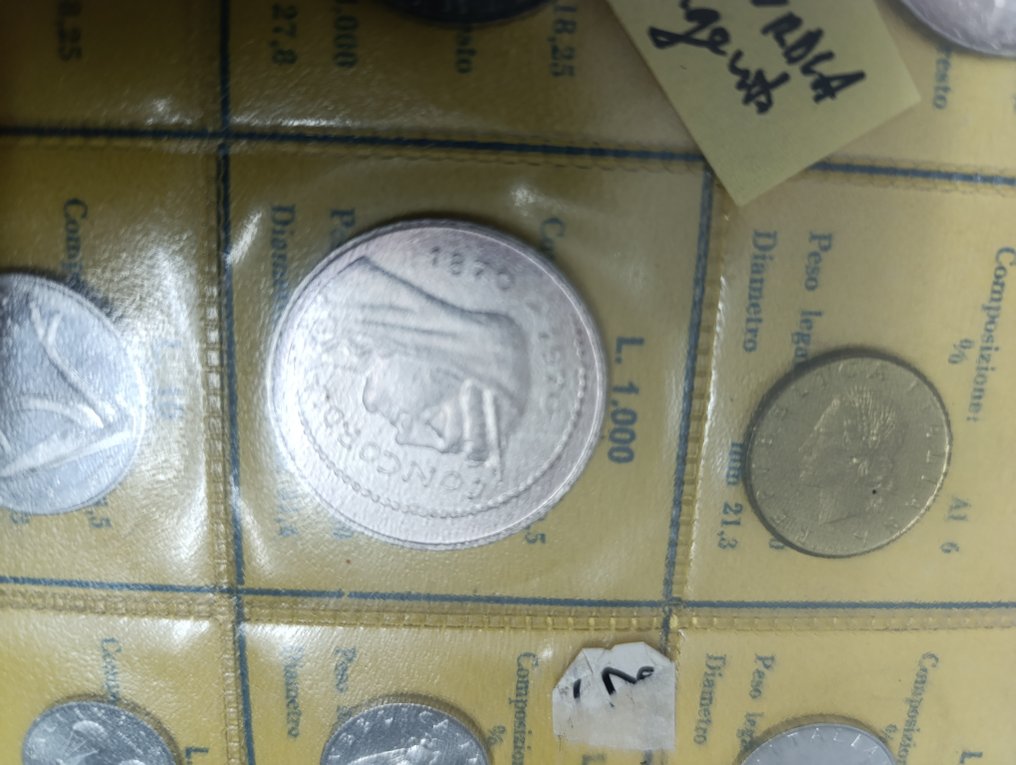 Ιταλία, Δημοκρατία Serie divisionale 1970 (2 set) inclusi 4 argenti - Concordia e Caravelle  (χωρίς τιμή ασφαλείας) #2.1