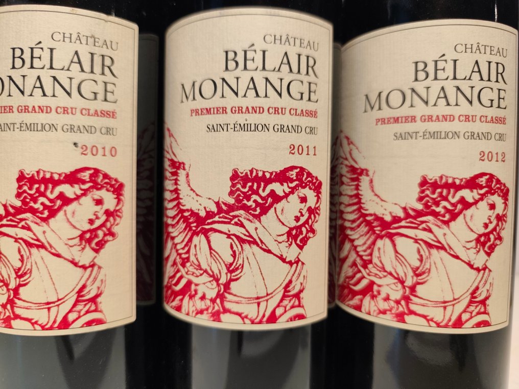 Château Bélair Monange, 2010 ,2011, 2012 - Saint-Émilion Grand Cru - 3 Pullot (0.7 L) #2.1