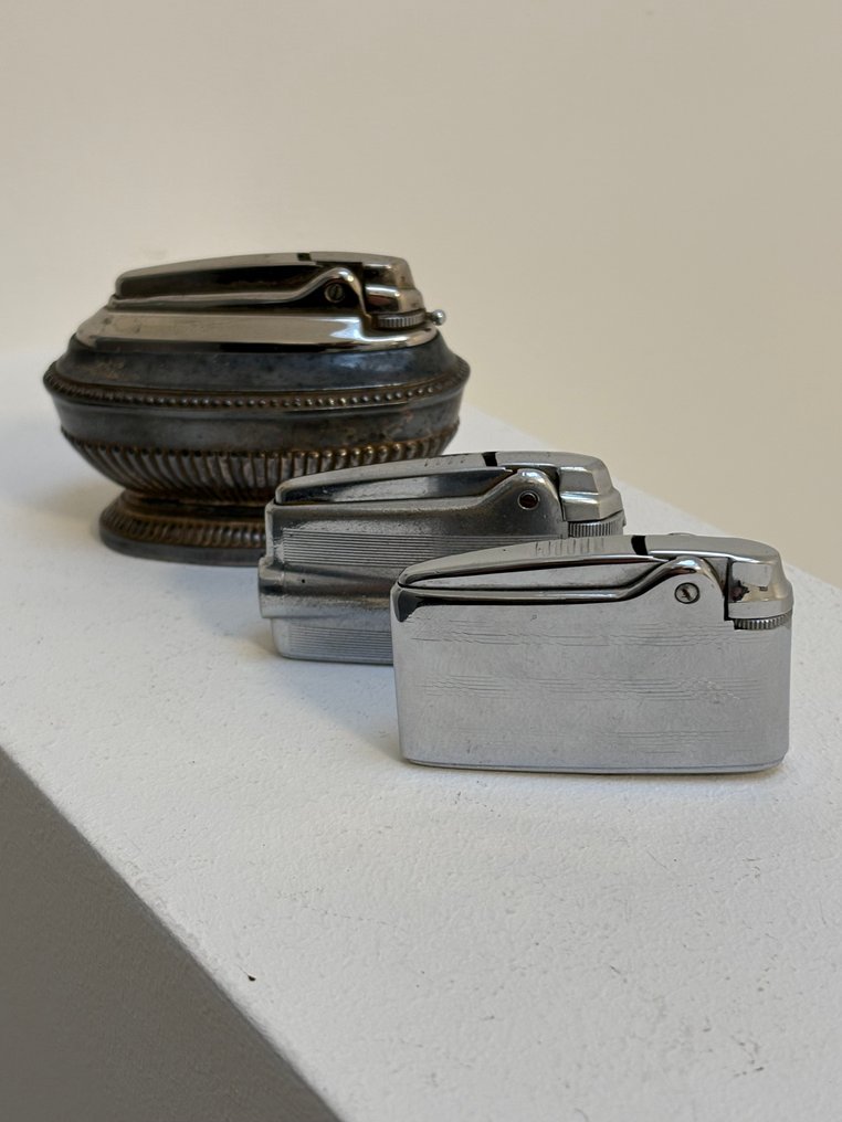 Ronson - Lot 3 briquets - No reserve price - Lighter - Steel (stainless) - (3) #1.0