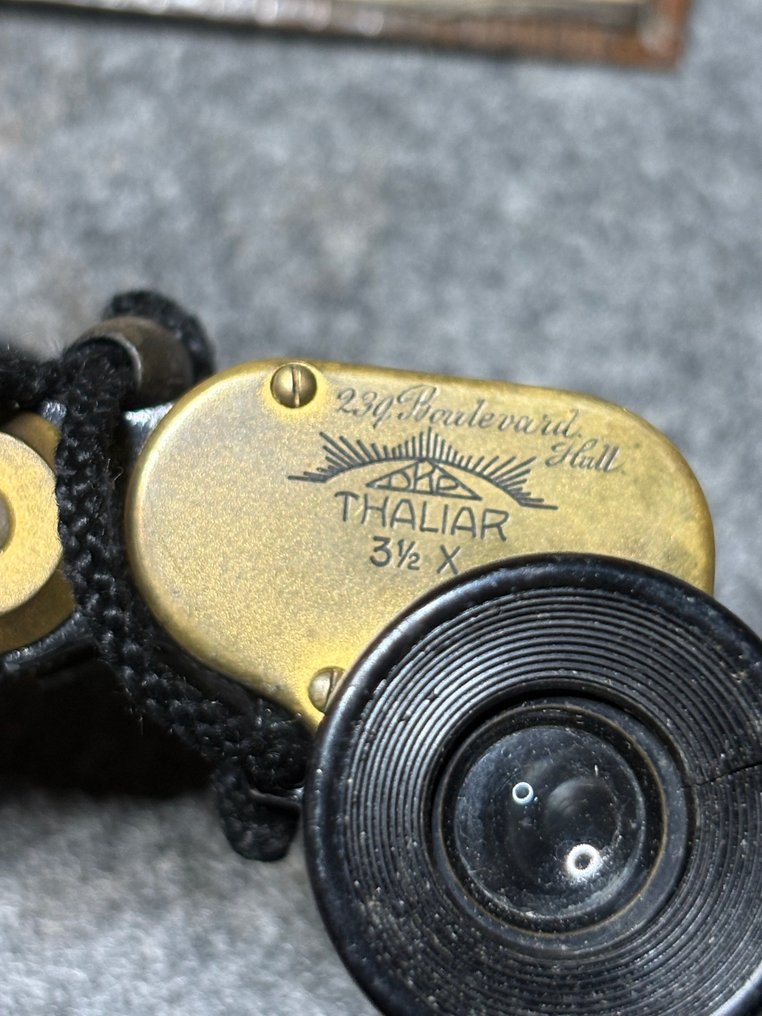 Observation binoculars - Thaliar + Original leather case - 1900-1910, 1910-1920 - Deutschland - Busch, Emil #4.3
