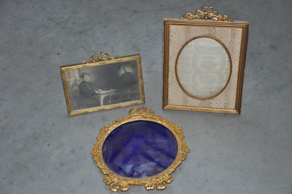 Cadre photo (3) - bronze doré, Verre, En alliage #1.0