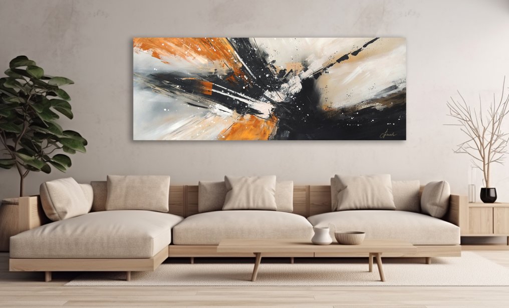 Monika Spiewak - Abstract -  Oil Painting Stretched On The Frame - XXL - Ready To Hang - 1/1 Unique Piece #1.0