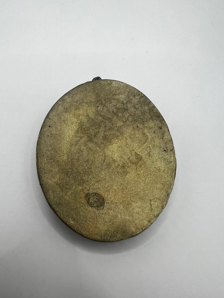  Λειψανοθήκη - Μπρούντζος, Χρυσό καρτέλλιο, Γυαλί - 20ος αιώνας - Άγια Σταυρός του Κυρίου μας Ιησού Χριστού  #4.3