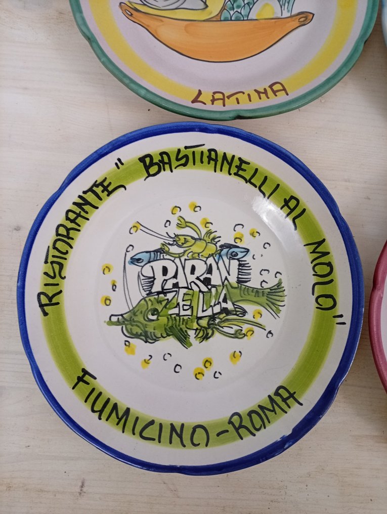 Teller (12) - Dipinto a mano - Töpferware - Gericht des guten Erinnerns #3.2