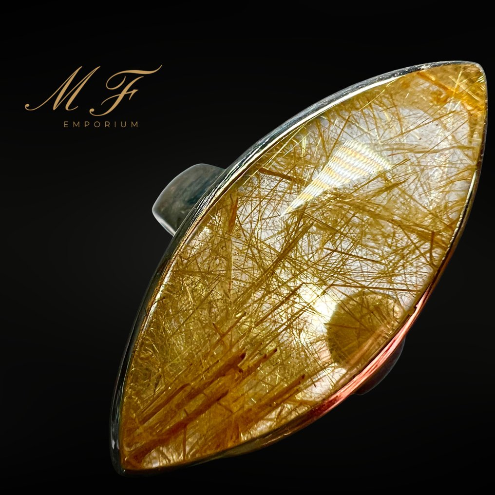 高端 - 天然金色晶石，925纯银 - 展现出令人惊叹的色彩变化 珠宝- 8 g - (1) #3.2