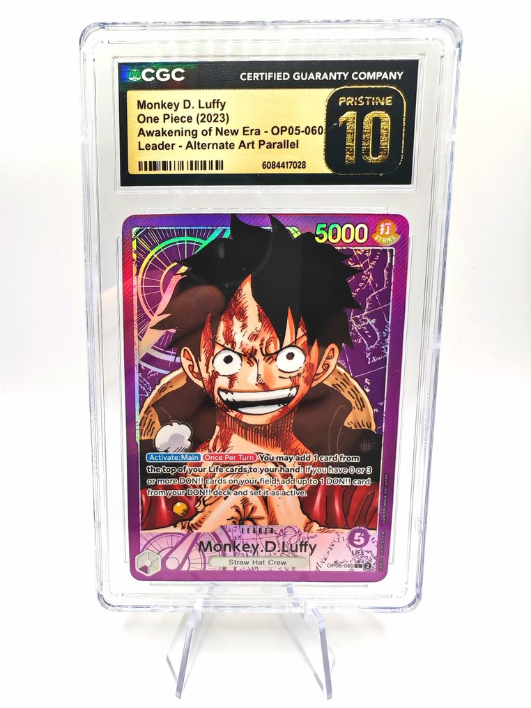 Bandai - 1 Graded card - One Piece - Monkey D. Luffy OP05-060 - CGC Pristine 10 #2.1