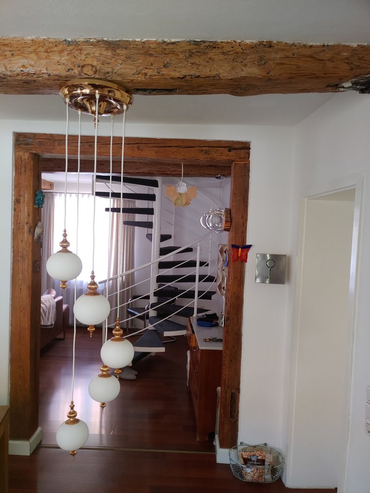 Kalmar - J.T. Kalmar - Κρεμαστό φωτιστικό οροφής - Χυτός ορείχαλκος, Γυαλί οπαλίνης - Κατά τις έρευνές μου #2.1