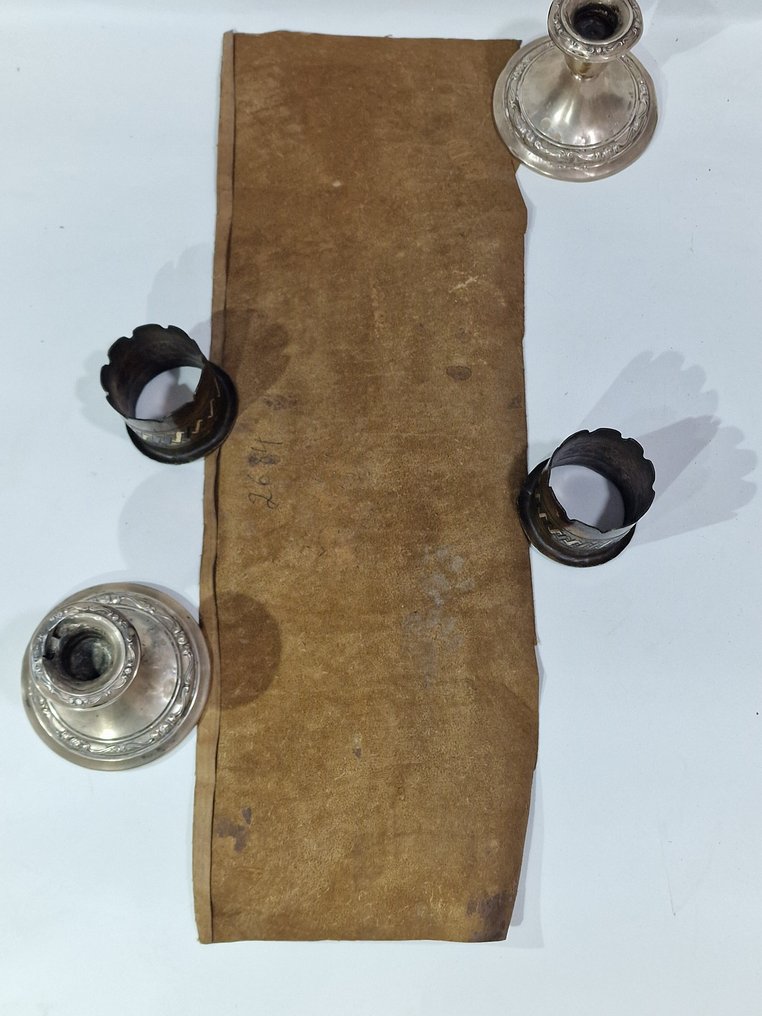 antique Torah scroll, a handwritten on leather - 1800 #4.3