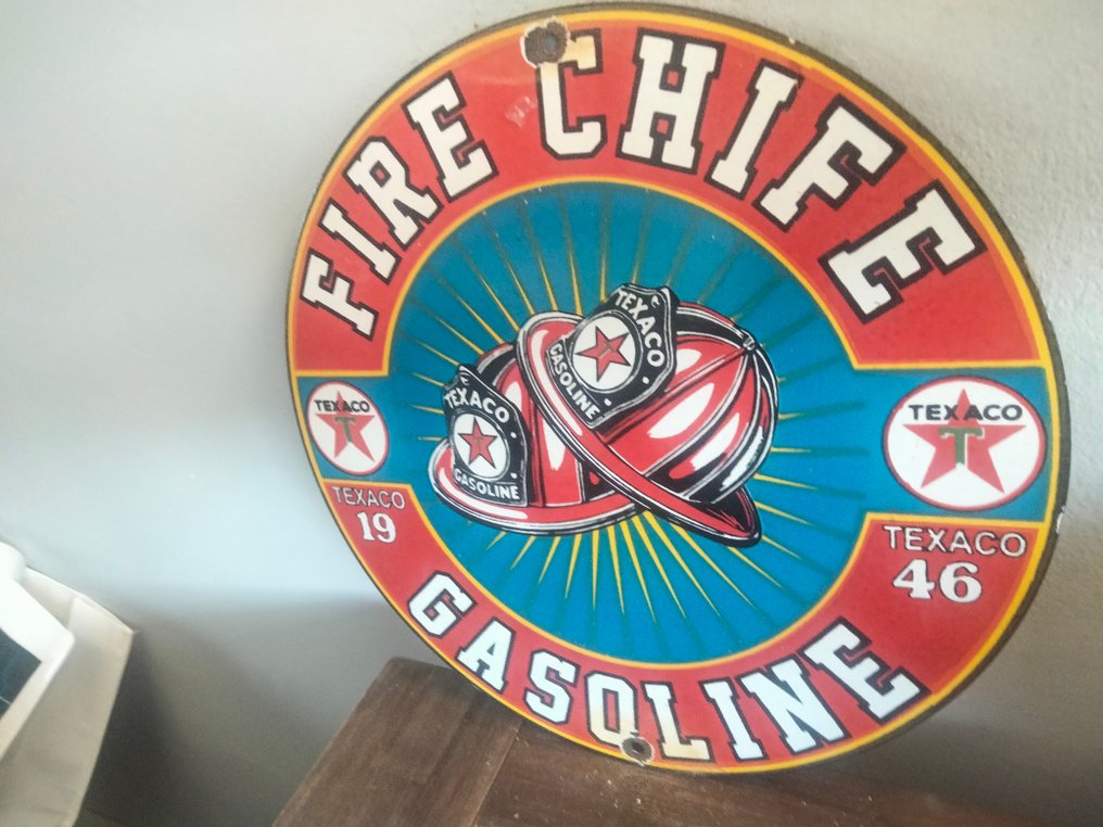 Sign - Texaco - Fire chief #3.2