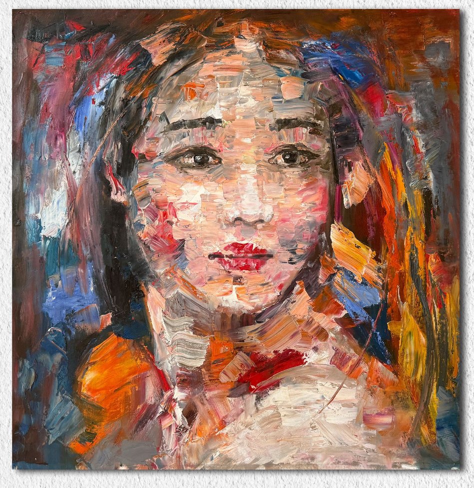 Quang Chinh - Soleil du Matin 90 x 90 cm #1.0