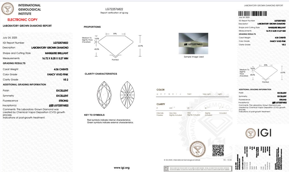 χωρίς τιμή ασφαλείας - Δαχτυλίδι Πλατίνα -  4.71ct. tw. Ροζ Διαμάντι (Διαμάντια εργαστηριακής καλλιέργειας με φανταχτερά χρώματα) - Διαμάντι - Πολυτεχνική Ζωντανή Ροζ #2.1