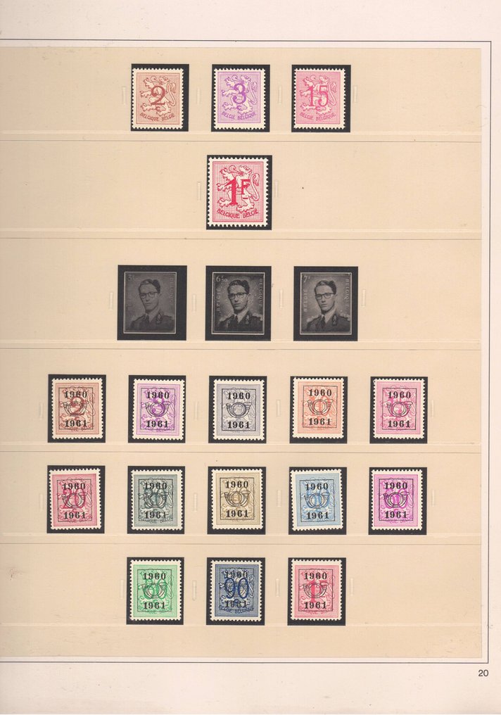 Βέλγιο 1952/1960 - Πολύ όμορφη συλλογή από προ-σφραγισμένες σειρές. #2.1