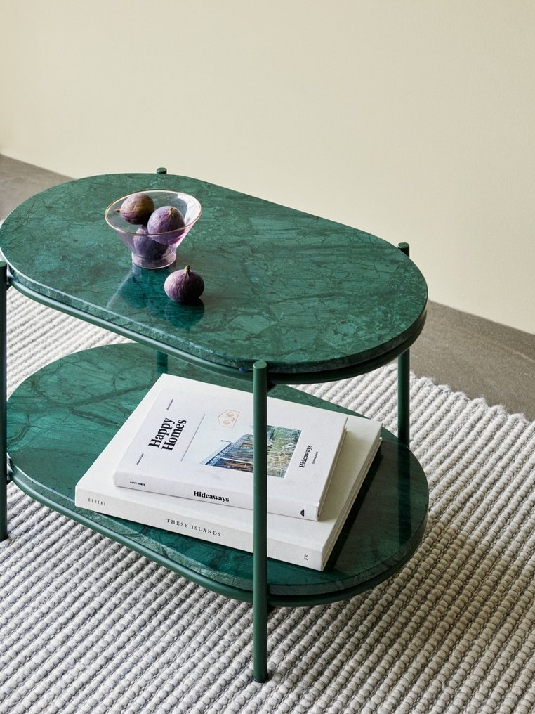 Hübsch - Lotte Knudsen - Buffet - Nusa table d'appoint - Marbre vert - Fer #1.0