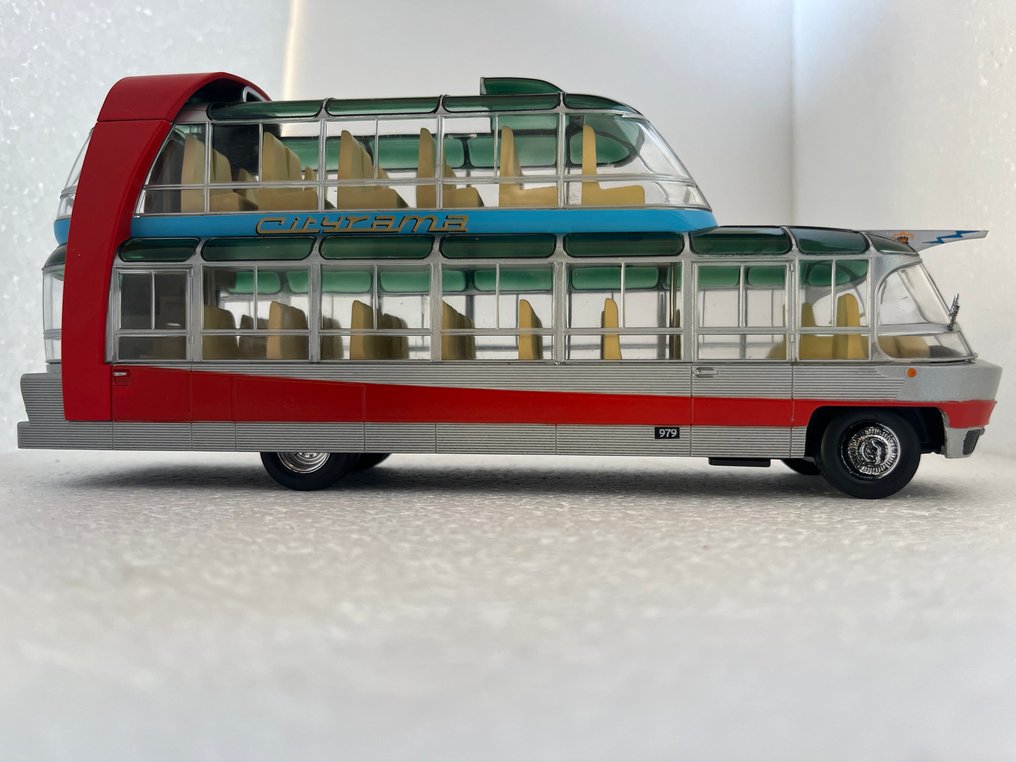 Altaya 1:43 - Model autobusu (3) - Set di 3 autobus d'epoca in scala: Coach panoramico a doppio piano trasparente; Autobus Veronelli; #1.0