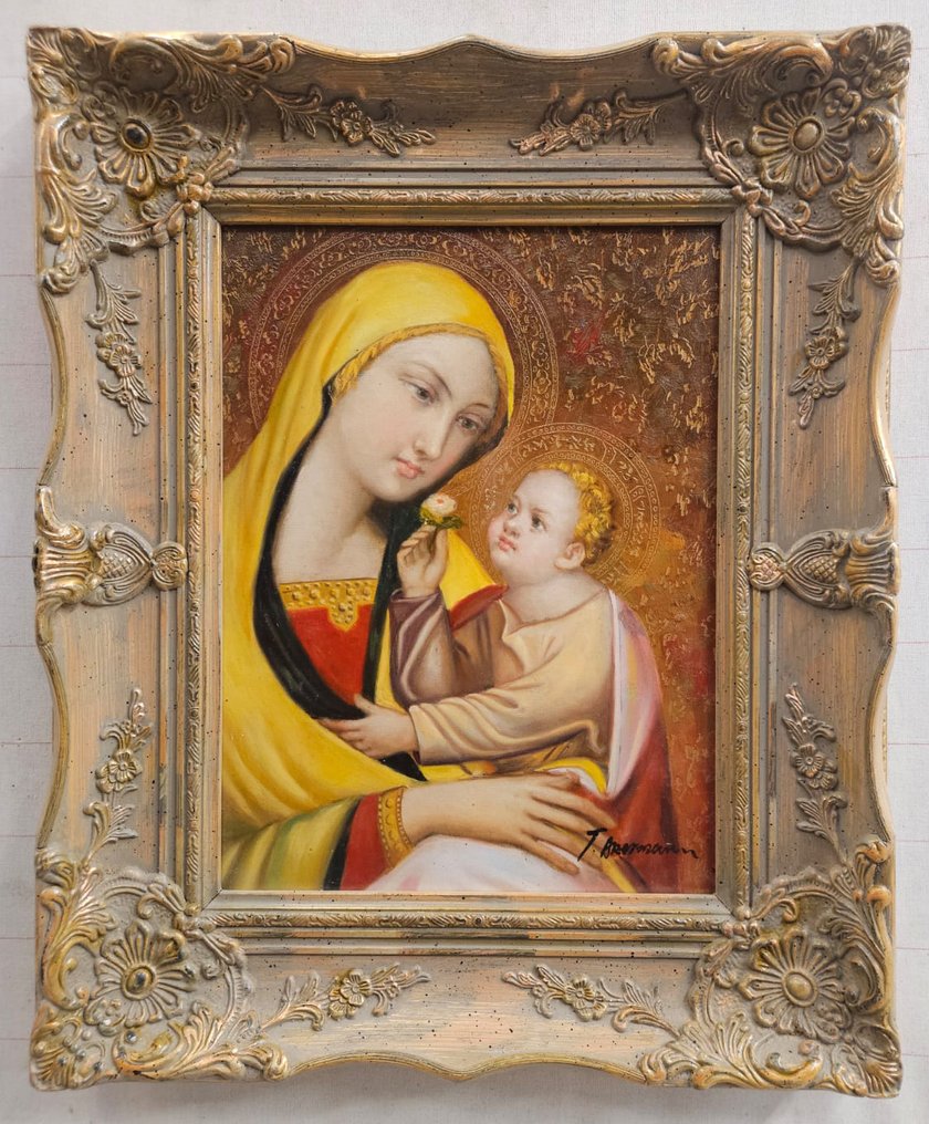 T. Akerman - Madonna con bambino - 30 x 40 cm #1.0