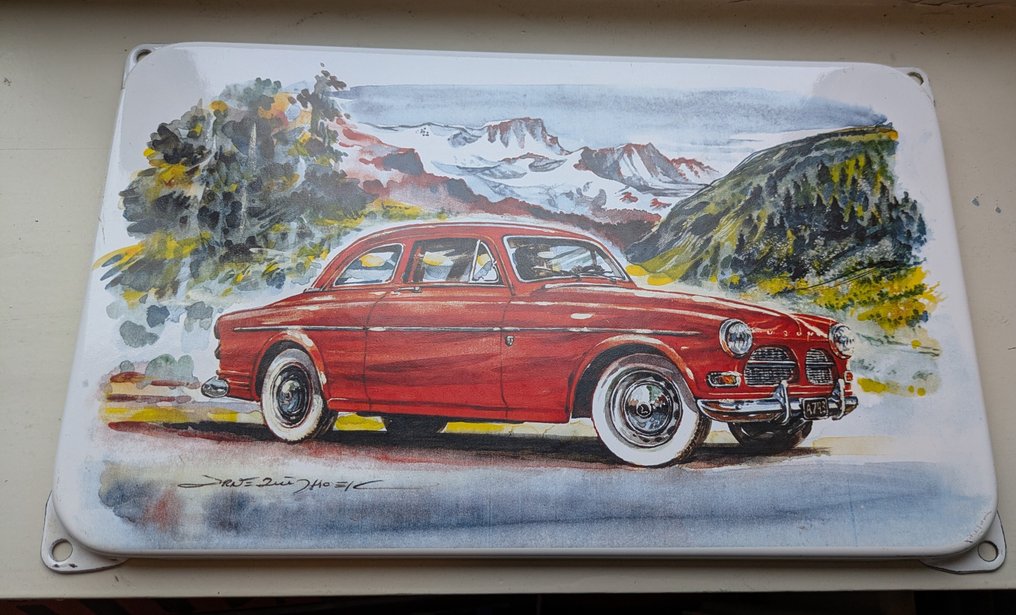 Zwolsche Algemeene - Enamel sign Volvo Amazone - Arne Zuidhoek - Enamel sign - Enamel #1.0