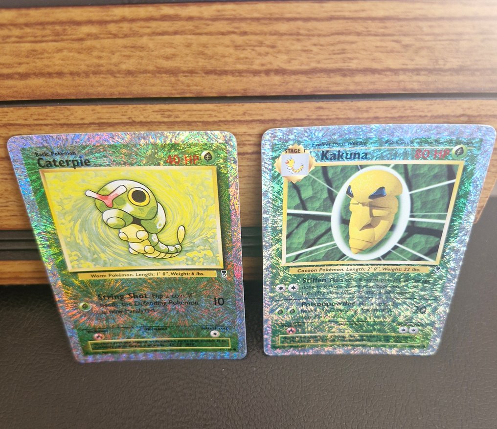 Pokémon - 2 Card - Caterpie, Kakuna 压膜 - Various sets #1.0