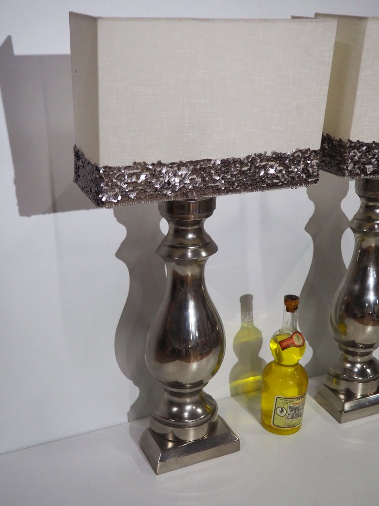 壁灯 - XXL壁灯 复古1980年代铬色厚重套装 #4.3