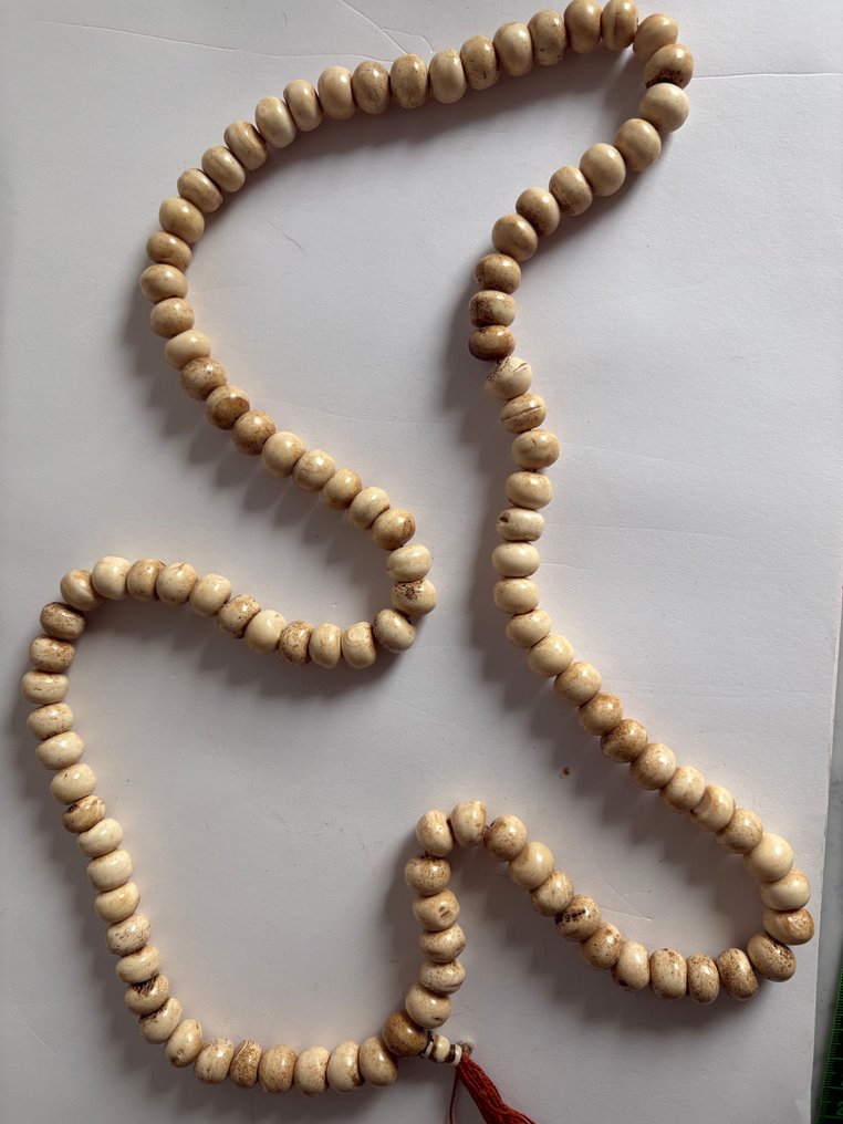 麻辣祈福念珠项链 - 骨 - 西藏 - Late 20th century #1.0