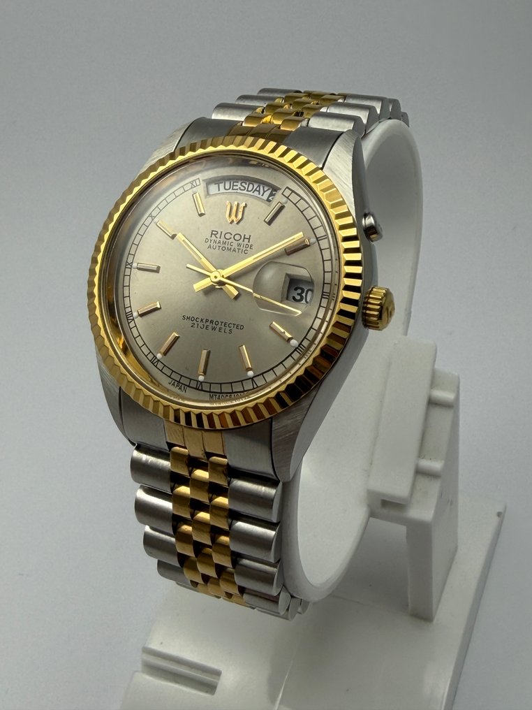 Ricoh - Dynamic Wide - Gold Fluted Bezel - Automatic - χωρίς τιμή ασφαλείας - Άνδρες - 1970-1979  #1.0