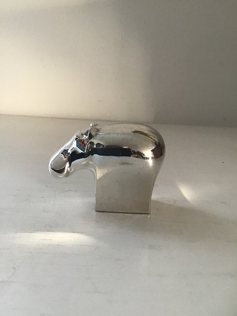 Dansk Design - Gunnar Cyren - Paperweight - Hippopotame - Silverplate #3.2