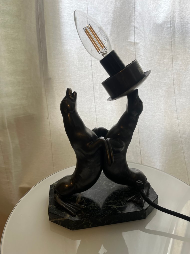 L CARVIN - 床头台灯 - 大理石, 粗锌, 玻璃 #1.0