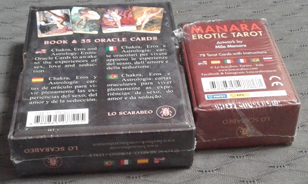 Milo Manara - Set erotic Tarocchi 78 cards + book - 2 Complete series - First edition #1.0