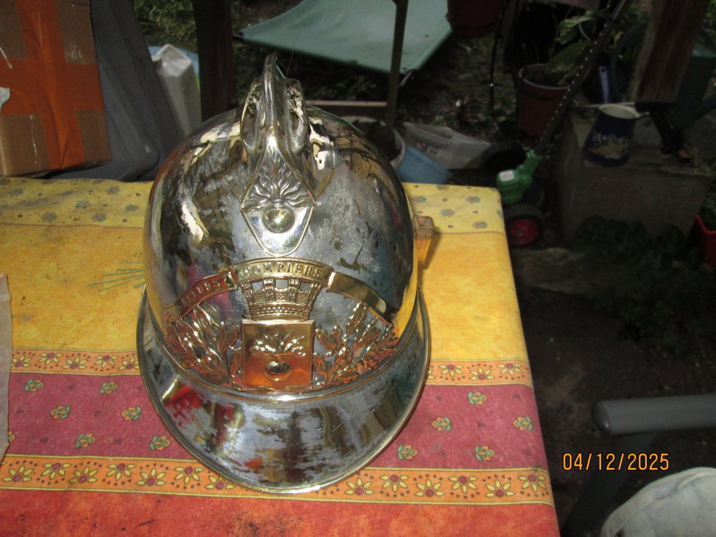 France - firefighter - Military helmet - Superb M1895 officer's firefighter helmet without a name. #1.0