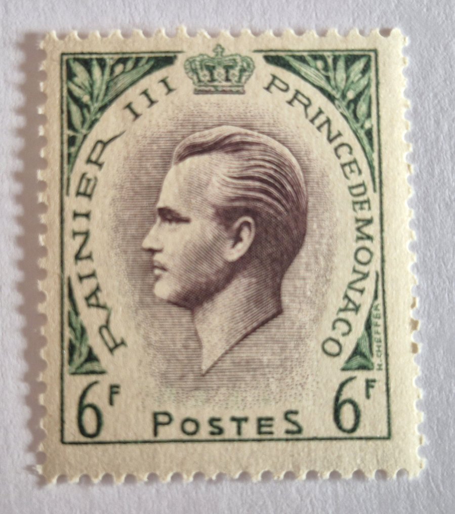 Μονακό  - Λοτ 8, σειρές των 8 γραμματοσήμων Rainier III 1955 καινούρια. Αναφορά T1A-000-421/426A YT #1.0